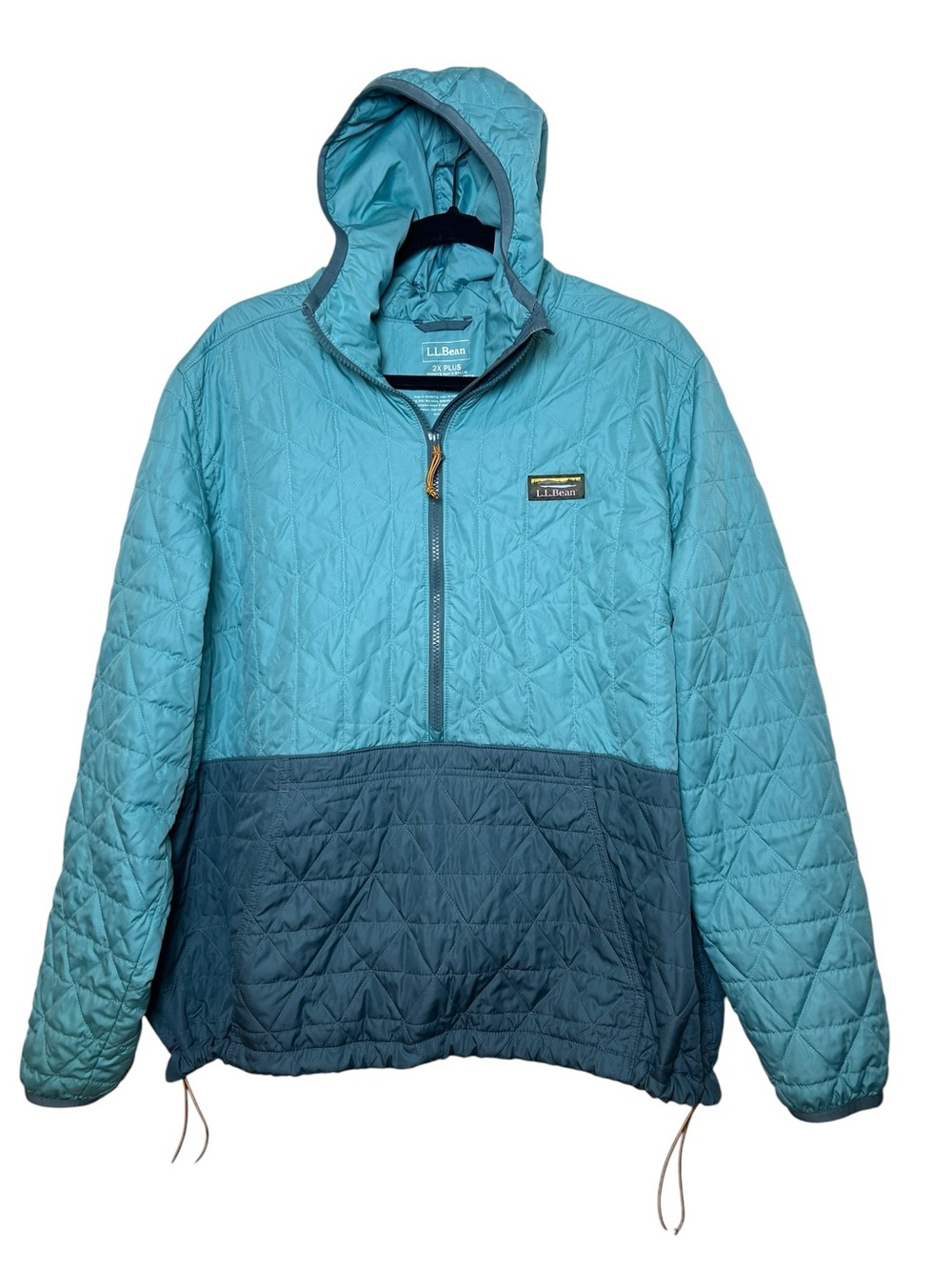 L.L. Bean women’s katahdin quilted pullover anorak jacket size 2X colorblock